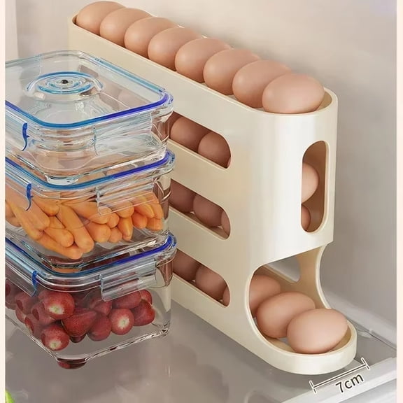 Mini Slide Egg Storage Box Ladder Style Egg Box Storage Refrigerator Side Door Large Capacity Automatic Egg Rolling Machine