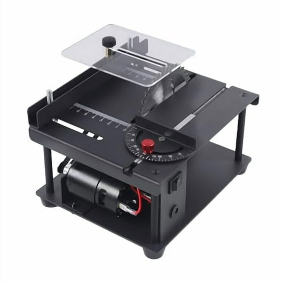 Mini Sliding Table Saw, Multifunctional Household Saw Machine Adjustable Angle 1000-3000r/min Work Shop Portable Compact Sliding Table Cutting for Woodworking, DIY Home Projects, Crafts