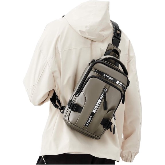 Mini Sling Bag for Men Women - Lightweight Crossbody Backpack, Multipurpose Shoulder Bag, Small Compact Chest Daypack for Travel Hiking Gym Sport Blue