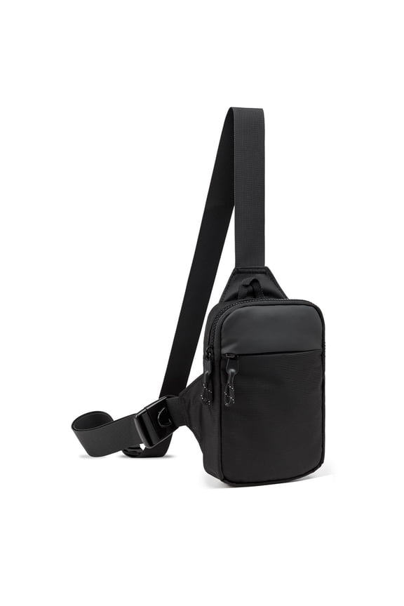 Mini Sling Bag for Men Women, Small Crossbody Casual Utility Chest Phone Bag for Travel WorkoutBlack