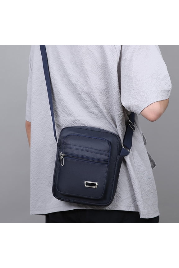 Mini Sling Bag for Men Women, Waterproof Utility Crossbody Backpack Chest Bag for Hiking Travel Sports Running (Blue)