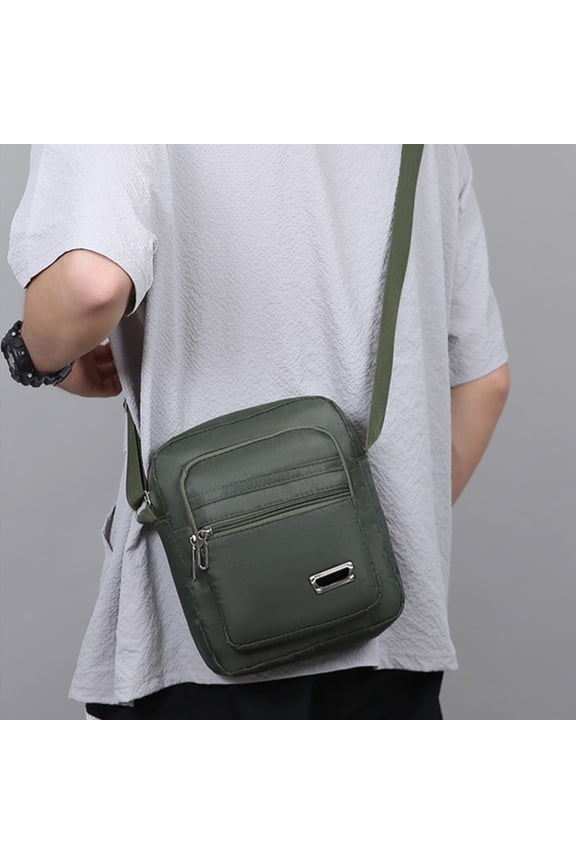 Mini Sling Bag for Men Women, Waterproof Utility Crossbody Backpack Chest Bag for Hiking Travel Sports Running (Green)