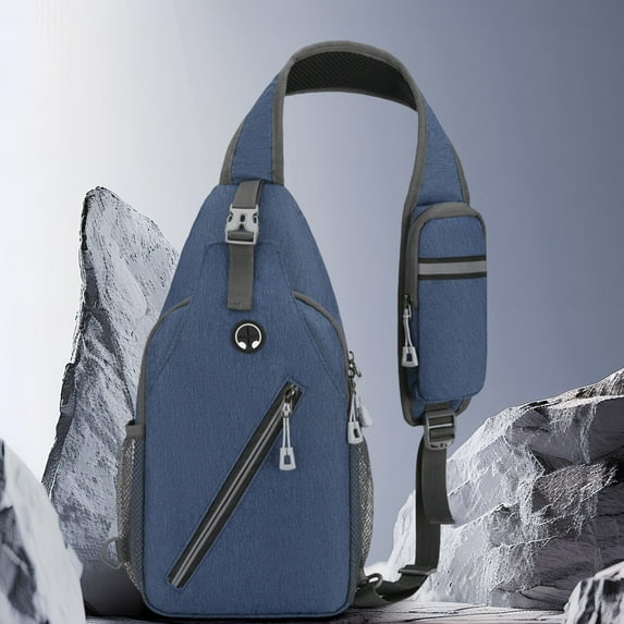 Mini Sling Bag for Men Women, Waterproof Utility Crossbody Backpack Chest Bag for Hiking Travel Sports Running