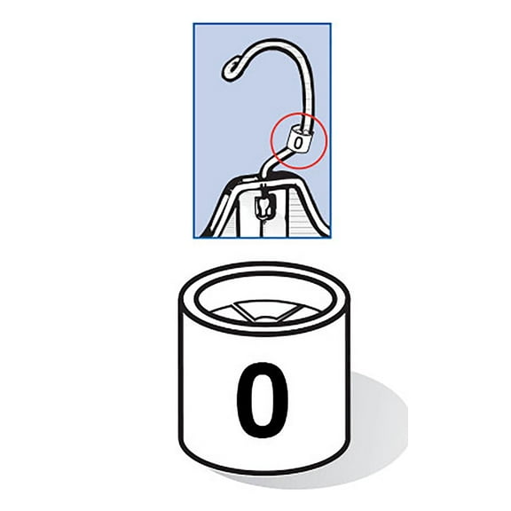 SSWBasics Mini Slip On Size Markers - Size 0 -pack of 50