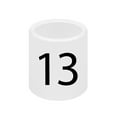 thumbnail image 1 of SSWBasics Mini Slip On Size Markers - Size 13- pack of 50 White Universal Mini Hanger Tags  Easy to Read Hanger Size Markers  Size Markers for Clothing Racks, 1 of 1