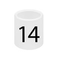 thumbnail image 1 of SSWBasics Mini Slip On Size Markers - Size 14- pack of 50- Hanger Tags for Retail - Hanger Labels for Clothing Racks - Durable Hanger Size Markers - Organize and Identify Clothing Sizes Easily, 1 of 1