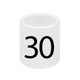thumbnail image 1 of SSWBasics Mini Slip On Size Markers - Size 30- pack of 50 White Universal Mini Hanger Tags  Easy to Read Hanger Size Markers  Size Markers for Clothing Racks, 1 of 1