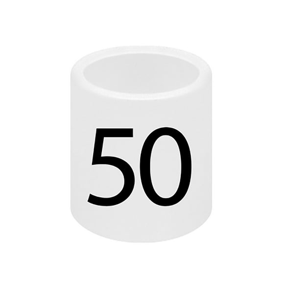 SSWBasics Mini Slip On Size Markers - Size 50- pack of 50- Mini Hanger Tags with Size Markers for Retail | Clothing Rack Size Dividers | Durable Hanger Labels for Organized Display