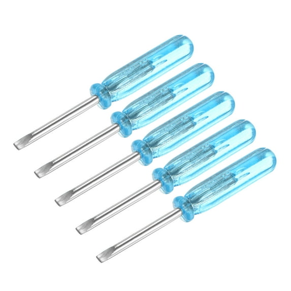 Mini Slotted Screwdriver, 2.0mm Flat Head 45mm Length for Small Appliances Repair, 5 Pack