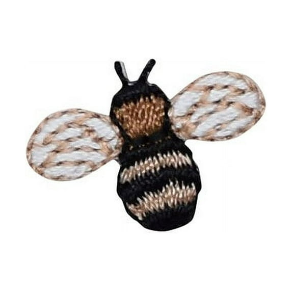 Mini/Small - Bee - Brown/Black - Iron on Applique/Embroidered Patch