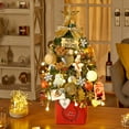 thumbnail image 1 of Mini Small Christmas Tree Set - Tabletop Home Office Desk Decor, Creative Christmas Holiday Decoration with Artificial Tree, Ideal for Indoor Use and Gifts, 15.75*4.72in, 1 of 4
