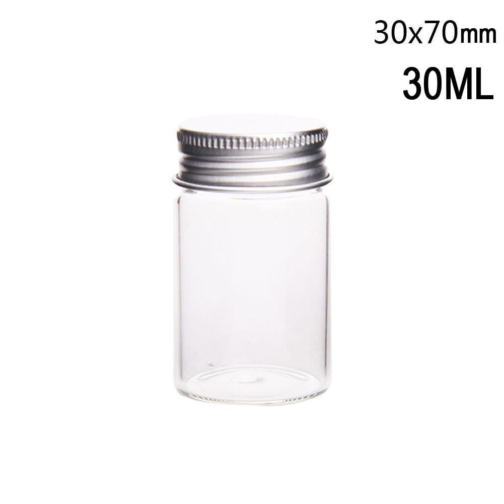 24 Pieces 30*40mm 15ml Mini Glass Jars Aluminum Caps Glass Bottles