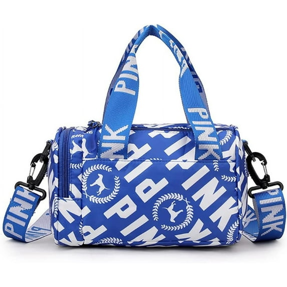 Mini Small Crossbody Bag Gym Bag for Women Men, Cute Small Duffle Bag Sports Handbag, Waterproof Gym Tote Bag Portable Fitness Shoulder Bag for Sports Travel (Black-b)