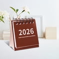 thumbnail image 1 of Mini Small Desk Calendar Unprinted Wind Calendar Punch Card Countdown Planner Desktop Small Ornaments, Portable Tri-Fold Vertical Size 7.5x6.5x3.5cm, Office Home School Use, 1 of 8