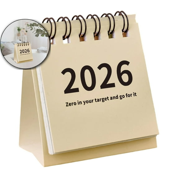 Mini Small Desk Calendar Unprinted Wind Calendar Punch Card Countdown Planner Desktop Small Ornaments