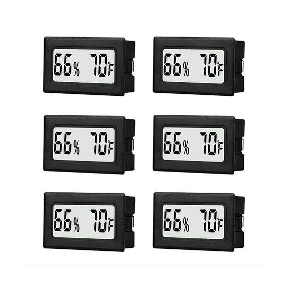 Mini Small Digital Hygrometer Thermometer Indoor with Temp Humidity Sensor Monitor Fahrenheit () for Jars,Humidor,Home