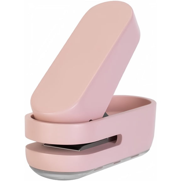 Mini Small Hole Puncher Pink Color, 10 Sheet Paper Capacity Single for Office Use Or Gift Students (Pink)