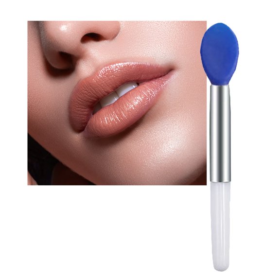 Mini Small Lip Brush - Portable Lipstick Silicone Cosmetic Tool with Independent Packaging for Application