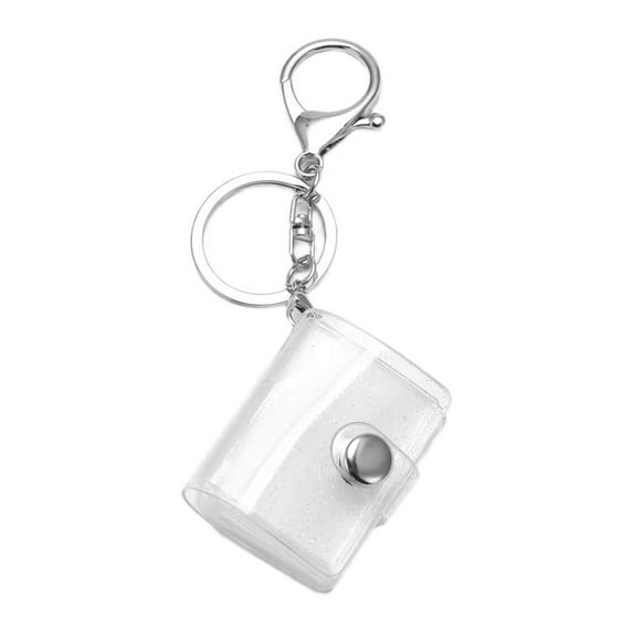 Mini Small Photo Album Keychain 16 Pictures Book Holder Keyring DIY Gifts for Boyfriend Girlfriend