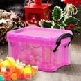 thumbnail image 1 of Mini Small Plastic Storage Box with Locking Lid Clear Plastic Organizer and Assorted Color Boxes Hold Crafts, Stationery, Jewelry, Sewing and More in Office or Home Supplies 3.4x2.6x2in, 1 of 6