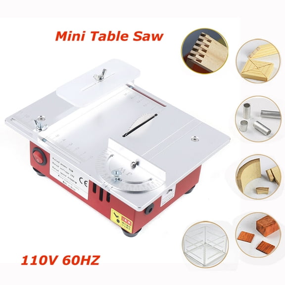 Mini Small Table Saw Bench Top Saw Household Hobby ModelWood PCB Cutting 9200RPM