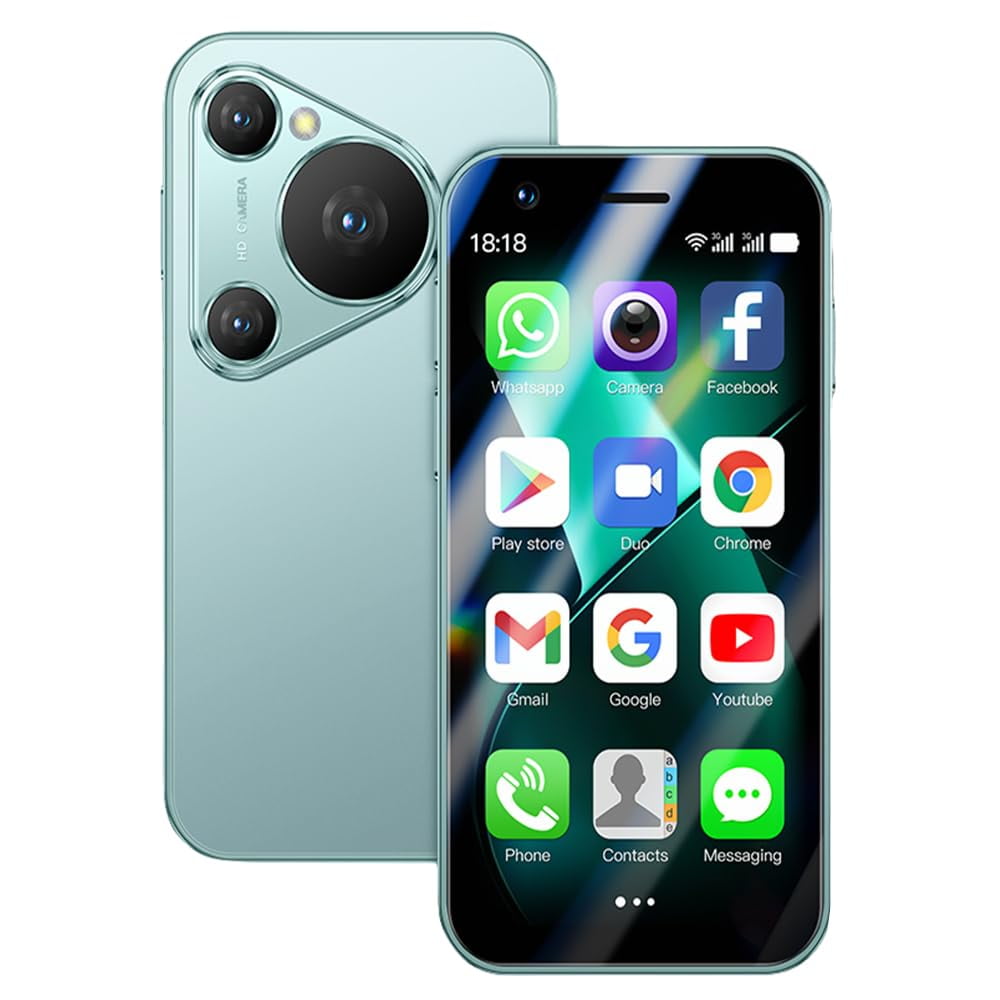Mini Smart Phone for Students SOYES P70 Pro Max 3.0 Inch Card Size Little Smartphone 3G Unlocked Android 8.1 2000mAh 1GB RAM 16GB ROM 2MP Cute Palm Small Backup Mobile Phone