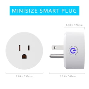 Mini Smart Wi-Fi Plug, Works with Alexa & Google Home, Voice Control Remote Outlet with Timer