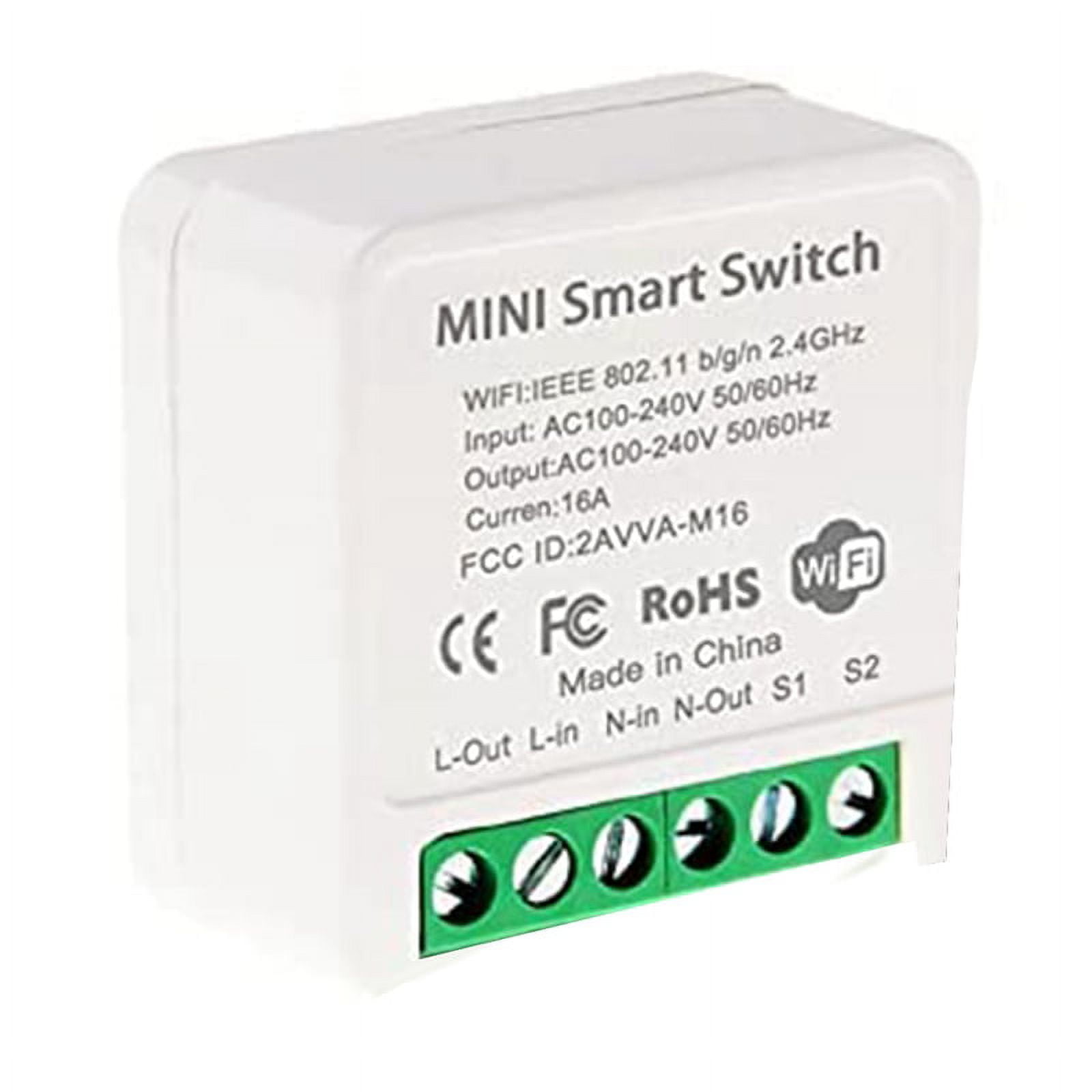 Mini Smart WiFi Relay Switch, DIY Timer Light Switch Module Smart Life