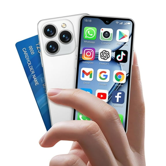 Mini Smartphone 4G Unlocked SOYES XS18 Pro Max 4.3‘’ HD Small Mobile Phones for Students 2750mAh 13MP Android 10.0 Facial Recognition OTG Bluetooth Tiny Cellphone