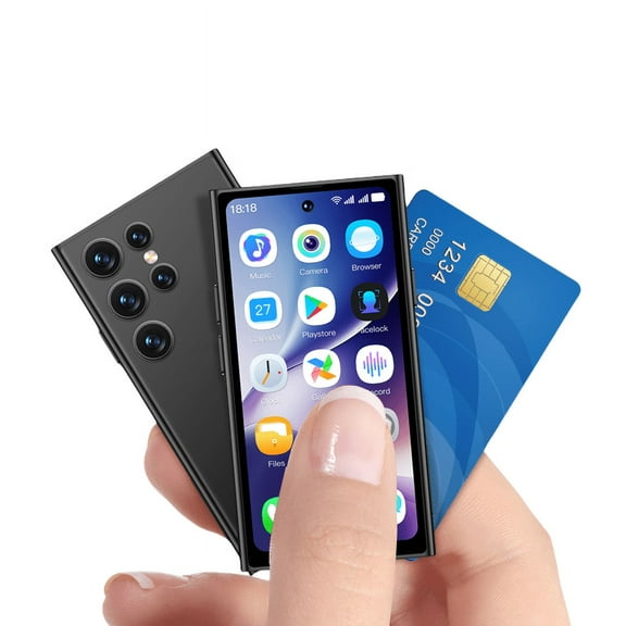 Mini Smartphone, ONEMYTH S25 Pro 4.0-inch 2GB RAM 16GB ROM Android 10.0 3G Network Small Phone - Black