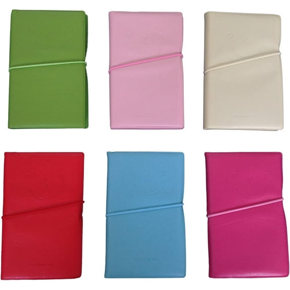 Mini Smiley Diary Notebook leather Note Pads Memo Book Stationery Pocket book