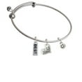 thumbnail image 1 of Mini Smiley Face Lil Sister Heart Expandable Bangle Bracelet, 1 of 1