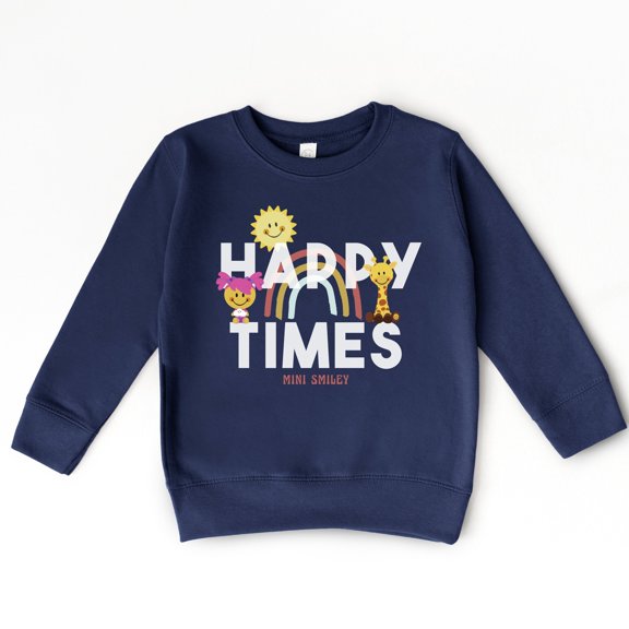 Mini Smiley Happy Times - Toddler Graphic Sweatshirt