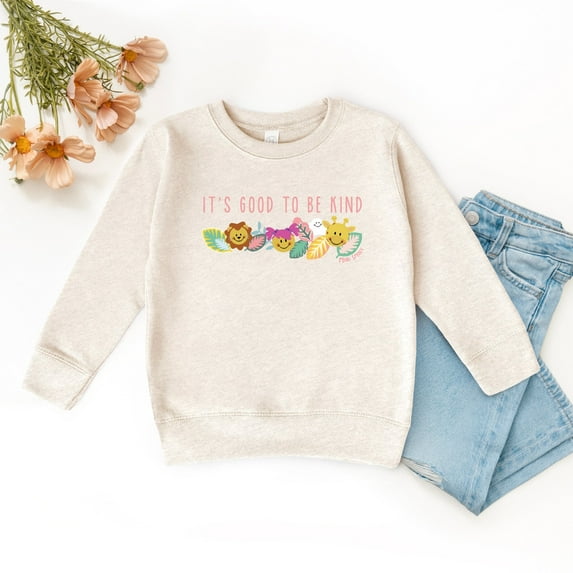 Mini Smiley It's Good To Be Kind Aria - Toddler Graphic Sweatshirt