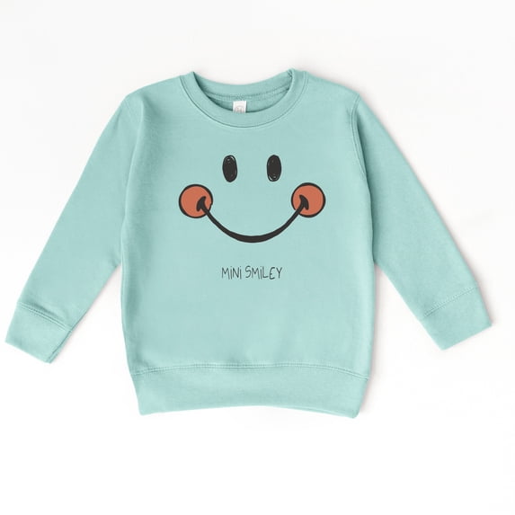 Mini Smiley Smile Outline - Toddler Graphic Sweatshirt