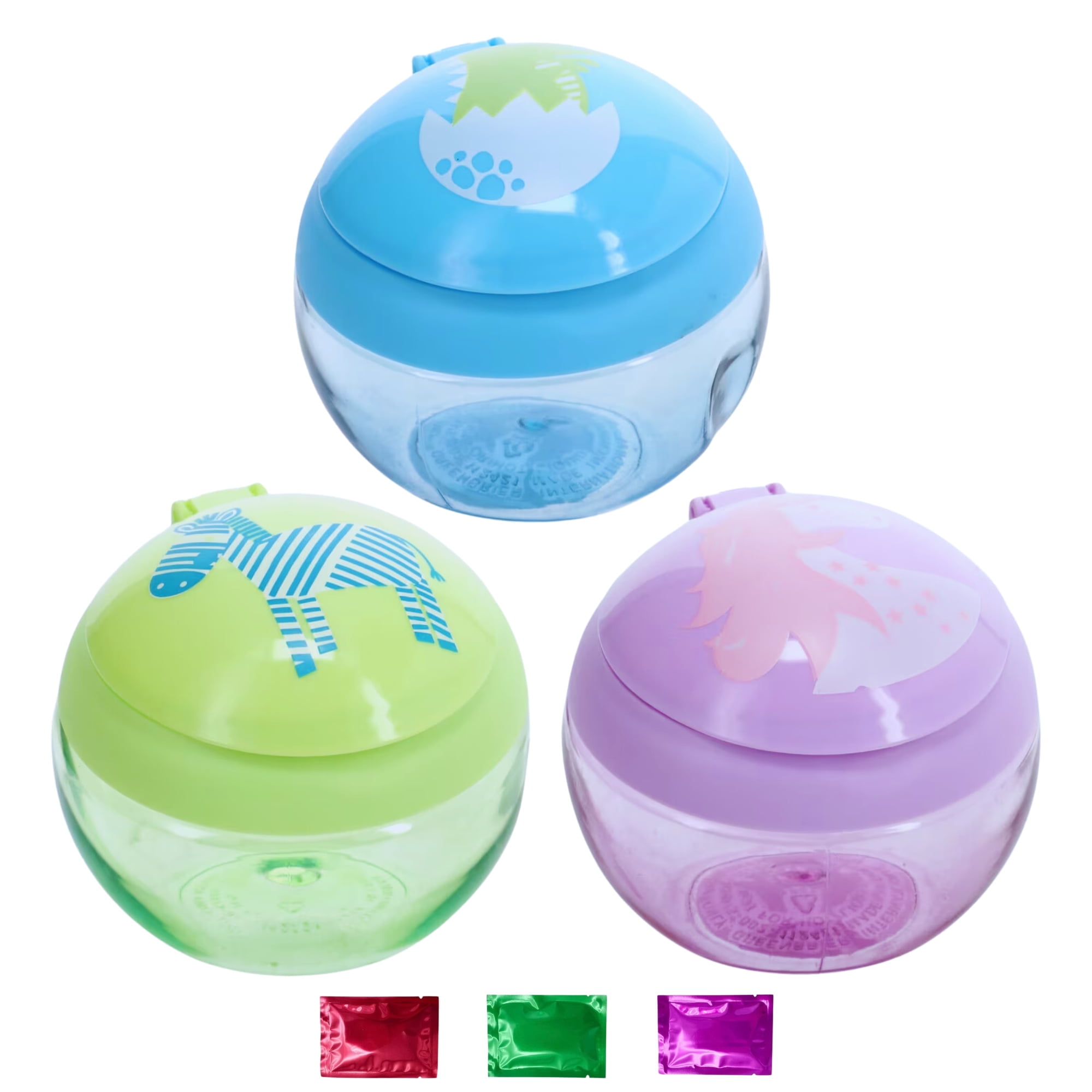 Mini Snack Containers with Lid 3 Pack, Plastic Food Storage Set ...