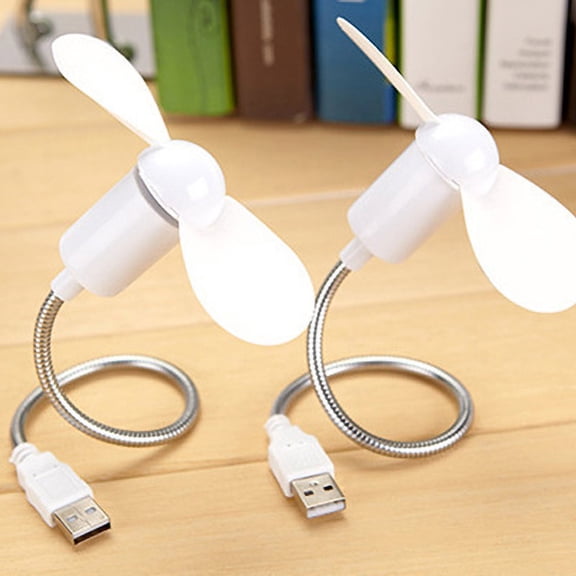 Mini Snake Fan, Silent Soft Leaf Small Fan Can Bend Laptop USB Personal Air Circulator at Will