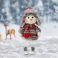 thumbnail image 1 of Mini Snowman Doll with Santa Hat, Christmas Tabletop Decor Set for Holiday Home Decor, Gift Ideas, and Festive Mantel Displays, 1 of 6