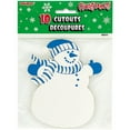 thumbnail image 1 of Mini Snowman Holiday Cut Out Decorations, 10-Count, 1 of 2
