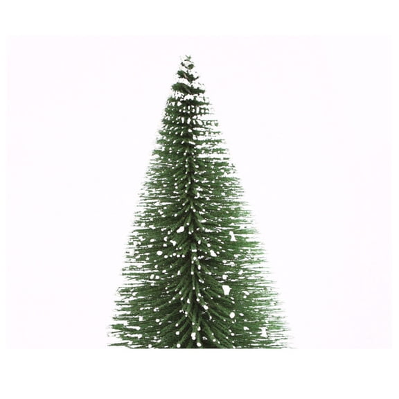 Mini Snowy Cedar Tabletop Christmas Tree, Artificial Small Desktop Pine Tree with Wood Base for Christmas Holiday Home Decor (1Pc)