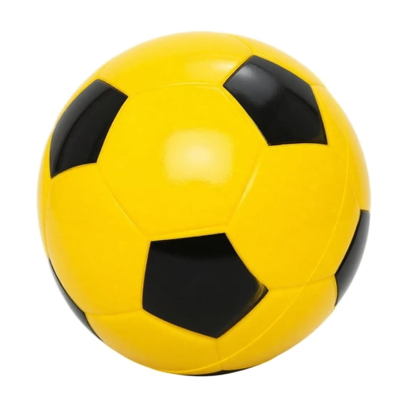 Mini Soccer Ball Slow Rising Stress Toy with Soft Pu Foam, Yellow and Black, for Kids and Adults Relaxation, Squeeze Toy