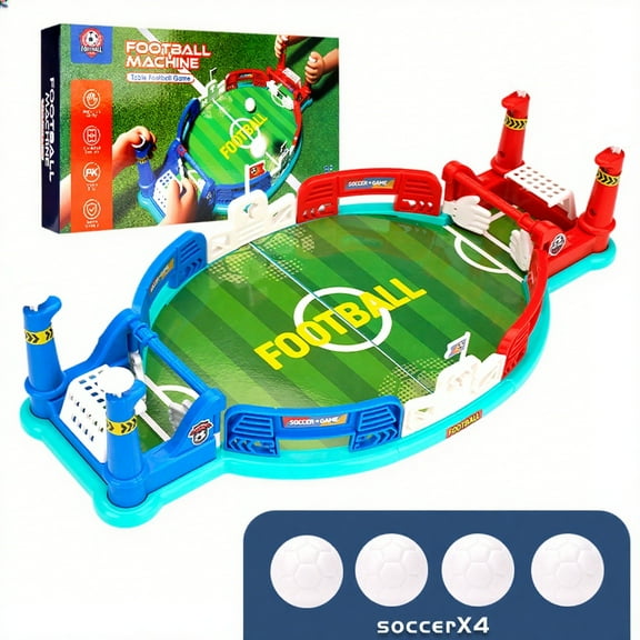 Mini Soccer Board Game for Kids, Foosball Table Toys with 4 Soccer Toys for Boys Ages 8-12 Gifts
