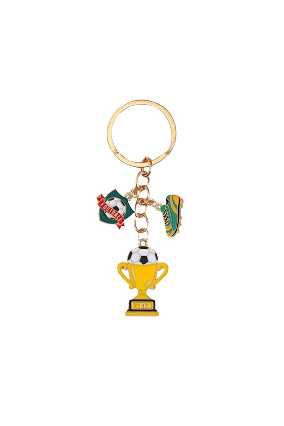 Mini Soccer Field Keychain, Football Fan Gift Keyring for Keys or Bags, Polished Metal Look Mini Court Charm, Lightweight 2026 World Cup Souvenir