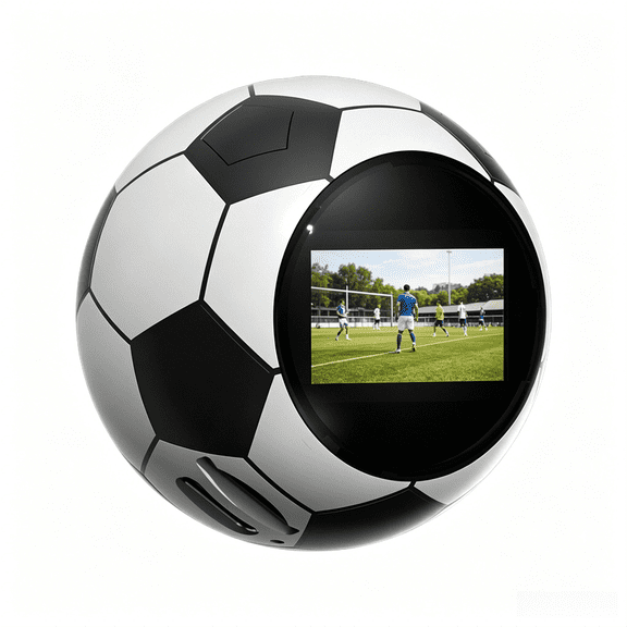 Mini Soccer Portable Camera, 12MP 1080P HD Vlog with 0.96" Screen, Type-C, Memory Card Support