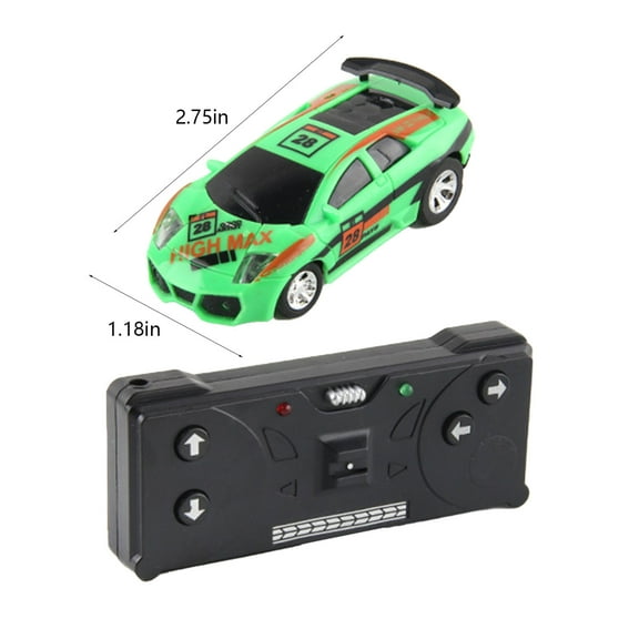 Mini Soda Can Remote Control Car, Rechargeable RC Vehicle with LED Lights, 4-Direction Control Pocket Racing Car for 3-5 Years