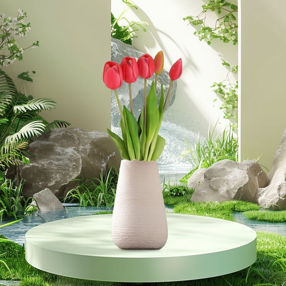 Mini Soft Rubber Tulip,Fragrant Flowers 16 Inch Real And Imitation Leaves Imitation And Flower Buds Used For Home Decoration Center Decorations Wedding Bou