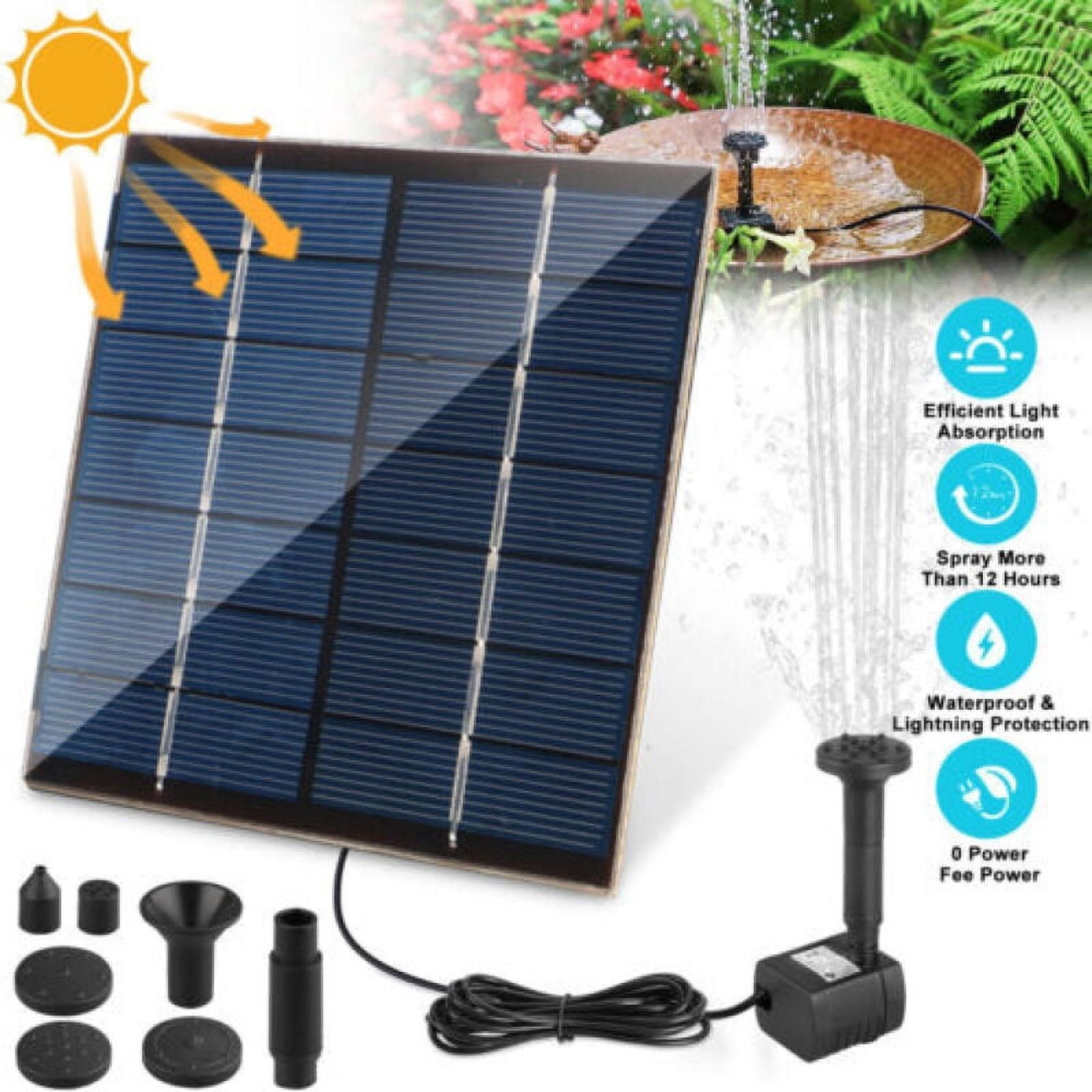 Mini Solar Fountain Pump, Solar Water Pump Power Panel Kit Submersible ...