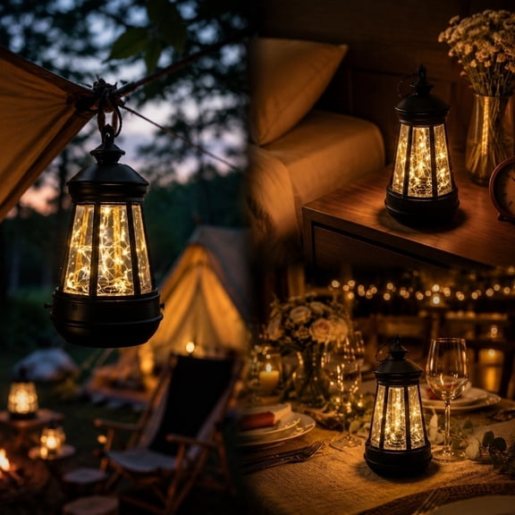 Mini Solar Hanging Pendant Lights, IP65 Weatherproof Resin & Iron Small Lamps, Decorative Lighting for Outside Patio Garden Backyard