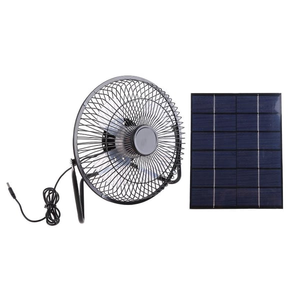 Mini Solar Panel Powered Ventilator Fan Portable 5.2W 8 inch Greenhouse Solar