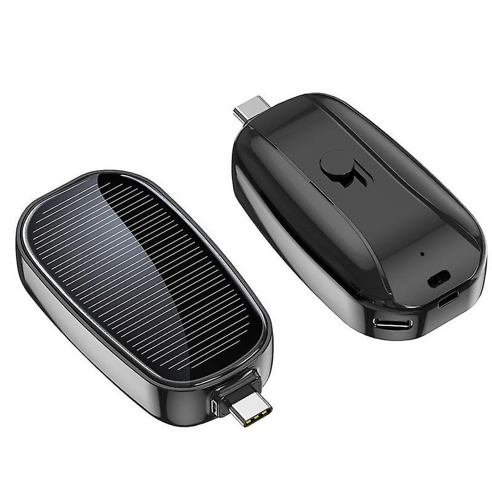 1200mAh Mini Solar Power Bank Keychain - Portable Cell Phone